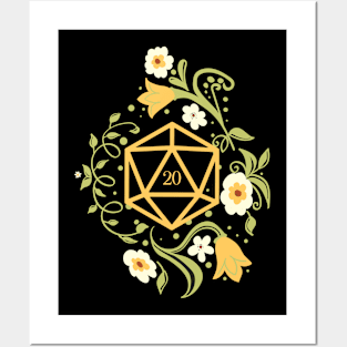 Plant and Succulent Polyhedral D20 Dice TRPG Tabletop RPG Gaming Addict Posters and Art